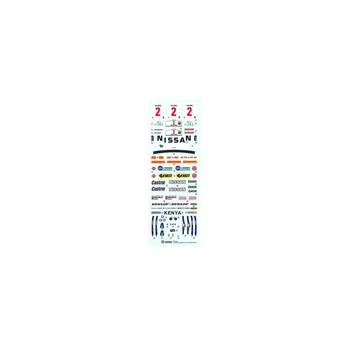 Nissan 240RS BS110 '84 Safari Rally, 1/24 - NUNU-BEEMAX BX24041