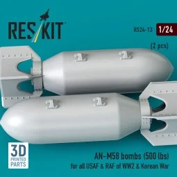 AN-M58 bombs (500 lbs) for all USAF & RAF of WW2 & Korean War (2 pc... 2