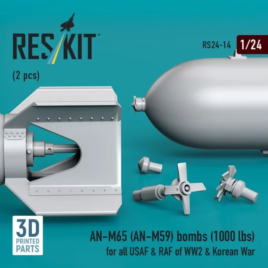 AN-M65 (AN-M59) bombs (1000 lbs) for all USAF & RAF of WW2 & Korean...