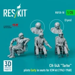 CH-54A Tarhe pilots Early in seats for ICM kit (1962-1968) (3 pcs) ...