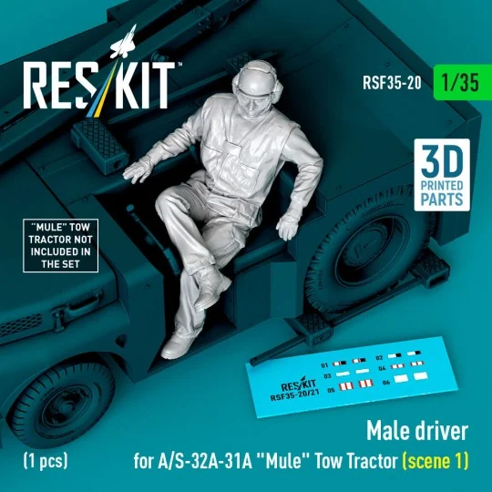 Male driver for A/S-32A-31A Mule Tow Tractor (scene 1) (1 pcs) (3D ...