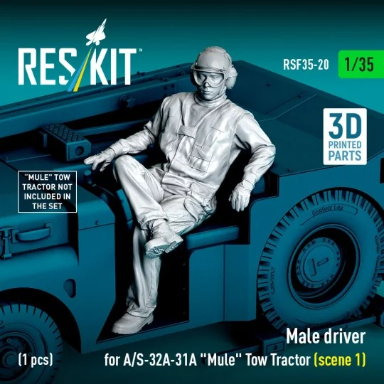 Male driver for A/S-32A-31A Mule Tow Tractor (scene 1) (1 pcs) (3D ...