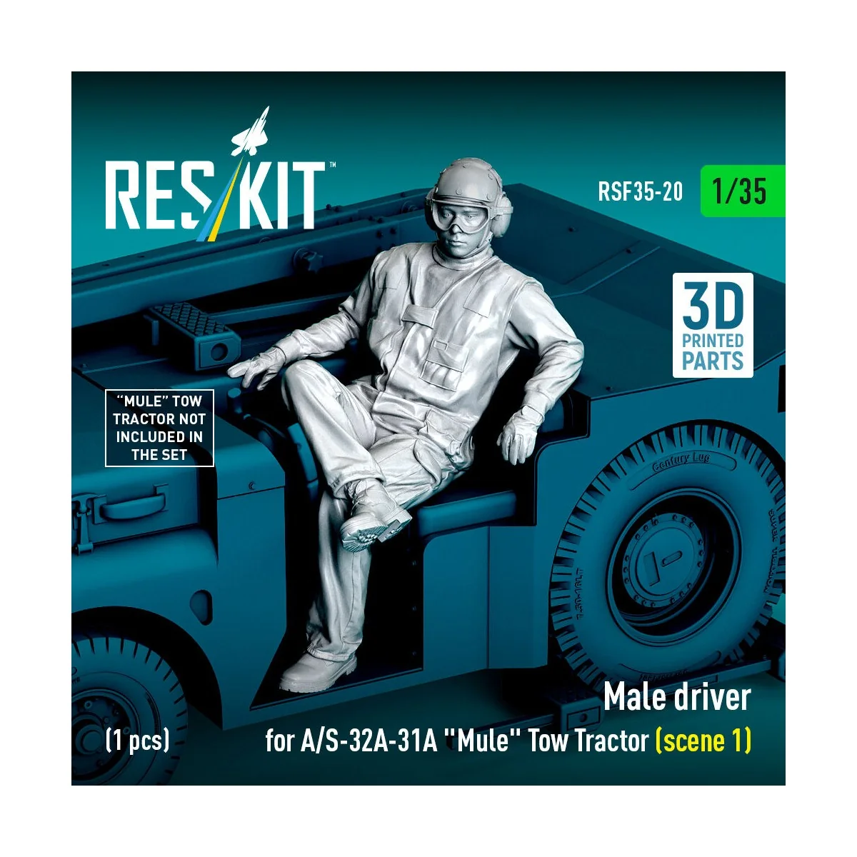 Male driver for A/S-32A-31A Mule Tow Tractor (scene 1) (1 pcs) (3D ...