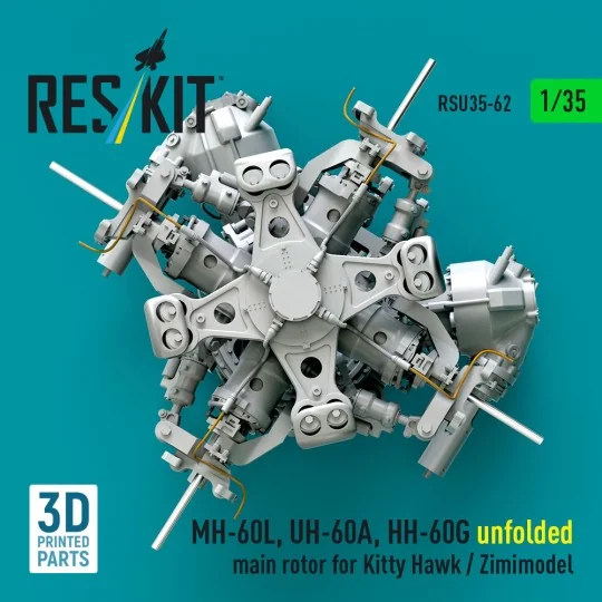 MH-60L, UH-60A, HH-60G unfolded main rotor for Kitty Hawk / Zimimod...