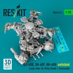 SH-60B, SH-60F, HH-60H unfolded main rotor for Kitty Hawk / Zimimod...