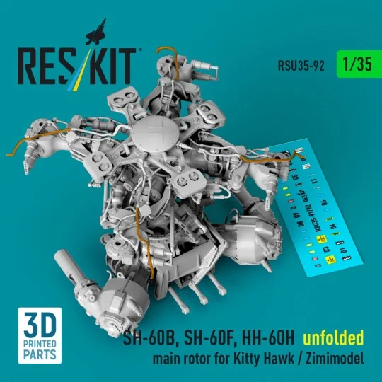 SH-60B, SH-60F, HH-60H unfolded main rotor for Kitty Hawk / Zimimod...