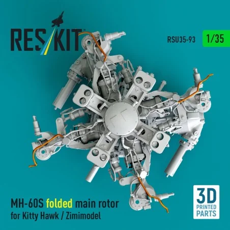 MH-60S folded main rotor for Kitty Hawk / Zimimodel (3D Printed), 1...