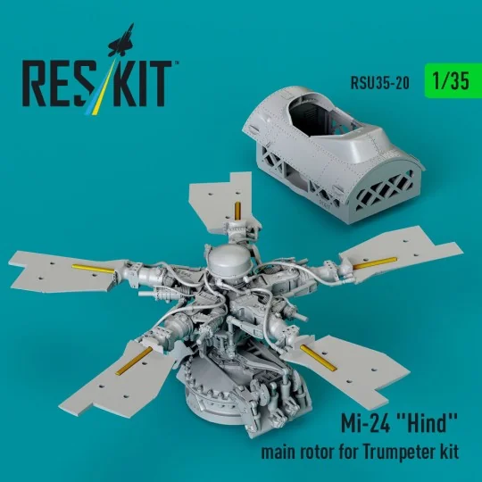 Mi-24 Hind main rotor for Trumpeter kit (3D Printed), 1/35 - ResKit...