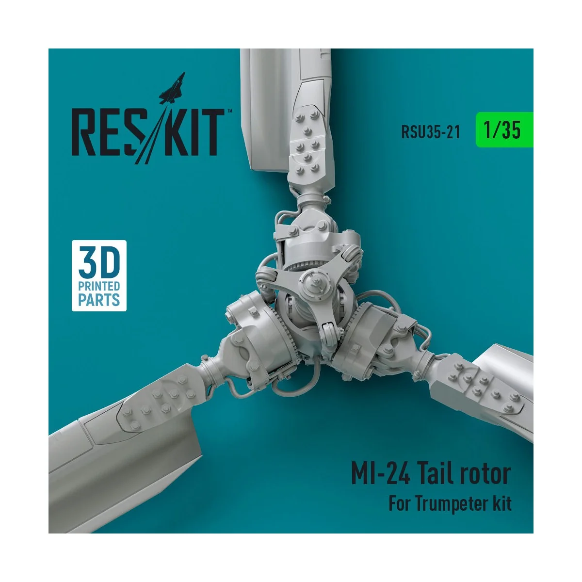 Mi-24 tail rotor for Trumpeter kit (3D printed), 1/35 - ResKit Mode...