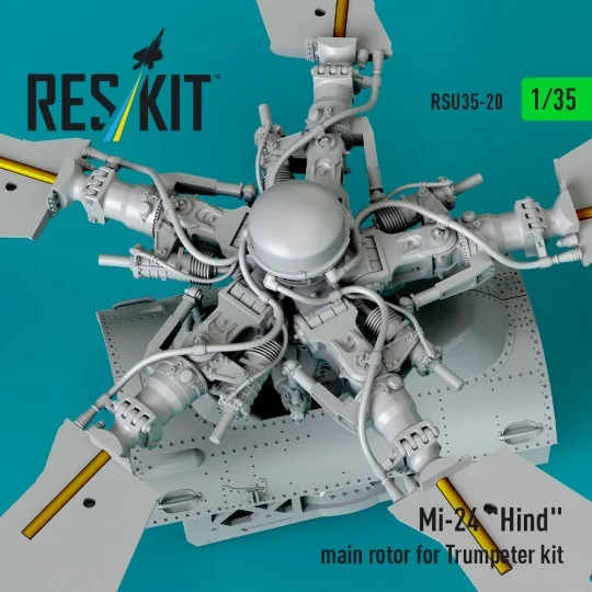 Mi-24 Hind main rotor for Trumpeter kit (3D Printed), 1/35 - ResKit...