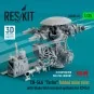 CH-54A Tarhe folded main rotor with blade fold restraint systems fo...