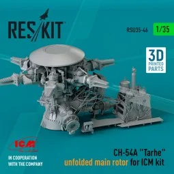 CH-54A Tarhe unfolded main rotor for ICM kit (3D Printed), 1/35 - R...