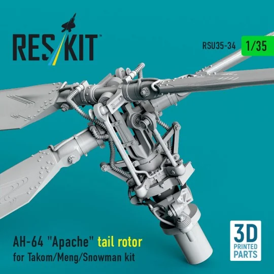 AH-64 Apache tail rotor for Takom/Meng/Snowman kit (3D Printed), 1/...