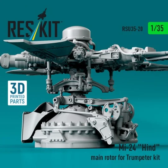 Mi-24 Hind main rotor for Trumpeter kit (3D Printed), 1/35 - ResKit...