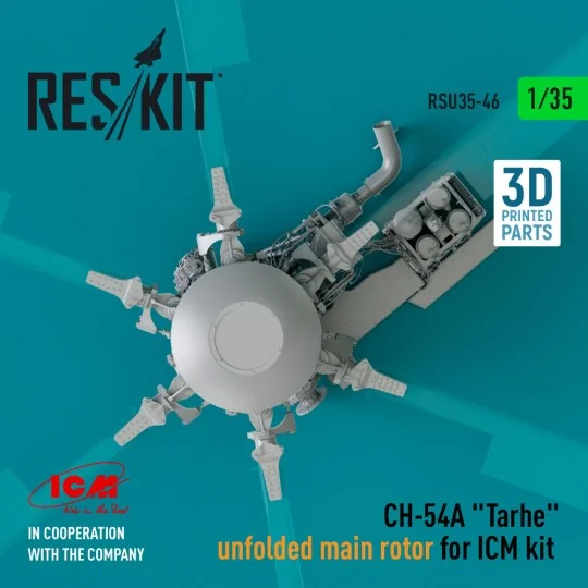 CH-54A Tarhe unfolded main rotor for ICM kit (3D Printed), 1/35 - R...