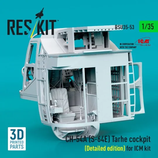 CH-54A (S-64E) Tarhe cockpit (Detailed edition) for ICM kit (3D Pri...