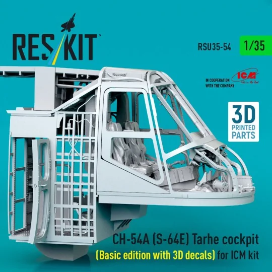 CH-54A (S-64E) Tarhe cockpit (Basic edition with 3D decals) for ICM...