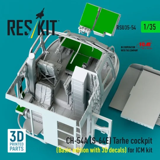 CH-54A (S-64E) Tarhe cockpit (Basic edition with 3D decals) for ICM...