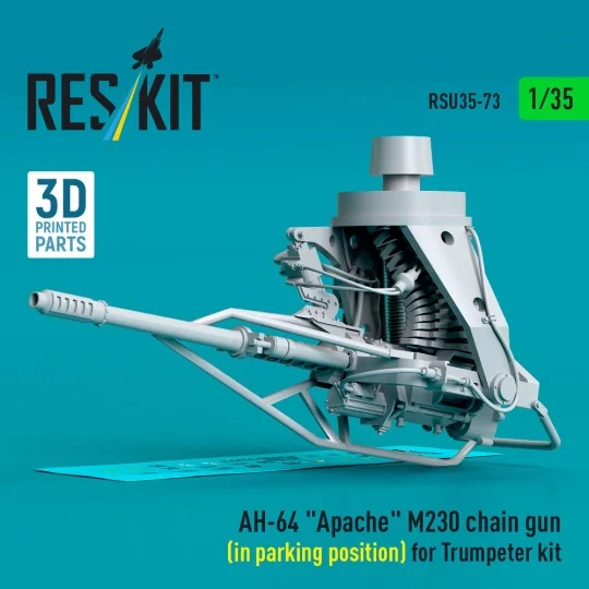AH-64 Apache M230 chain gun (in parking position) for Trumpeter kit...