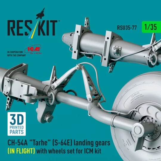 CH-54A Tarhe(S-64E) landing gear (IN FLIGHT) with wheels set for IC...