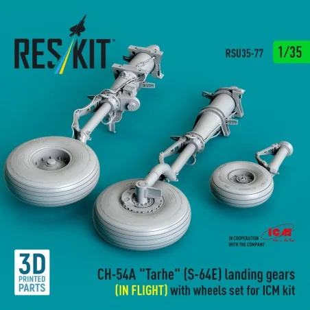 CH-54A Tarhe(S-64E) landing gear (IN FLIGHT) with wheels set for IC...