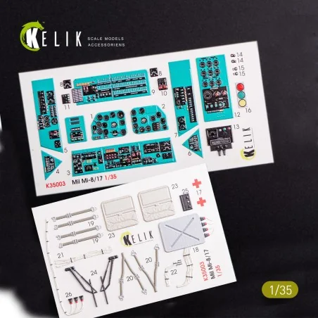 Mi-8MT/Mi-17 interior 3D decals for Trumpeter kit, 1/35 - Kelik K35003