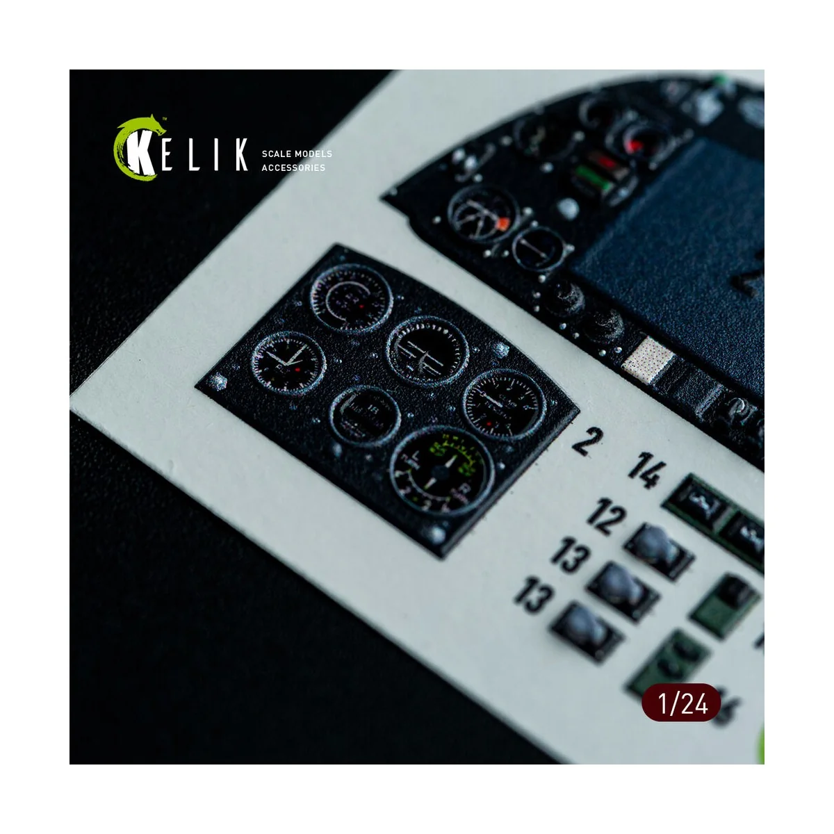 Spitfire Mk VIII interior 3D decals for Airfix kit, 1/24 - Kelik K2...