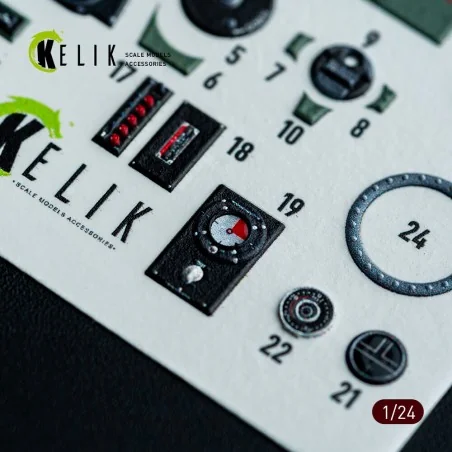Spitfire Mk VIII interior 3D decals for Airfix kit, 1/24 - Kelik K2...