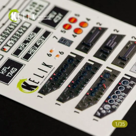 Unimog 404 interior 3D decals for ICM kit, 1/35 - Kelik K35008