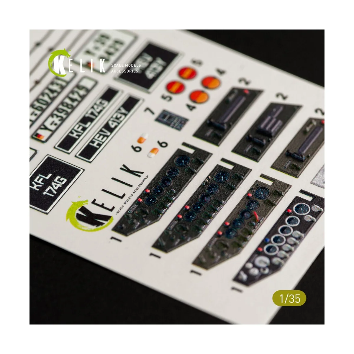 Unimog 404 interior 3D decals for ICM kit, 1/35 - Kelik K35008