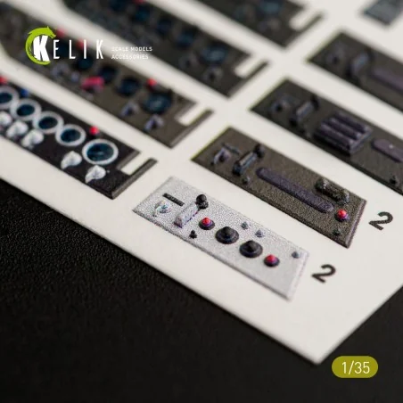 Unimog 404 interior 3D decals for ICM kit, 1/35 - Kelik K35008