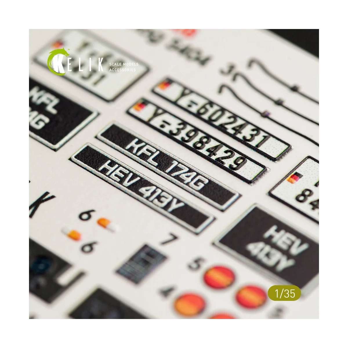 Unimog 404 interior 3D decals for ICM kit, 1/35 - Kelik K35008