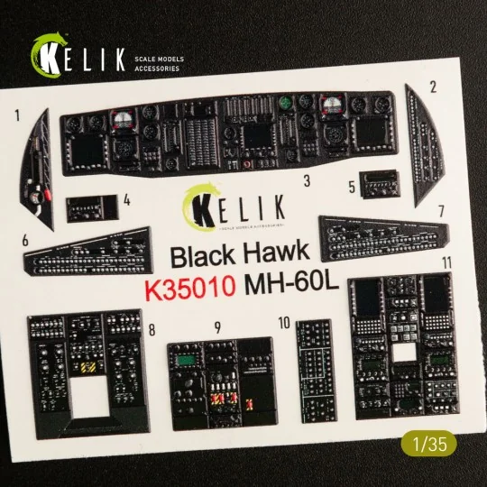 MH-60L Black Hawk interior 3D decals for Kitty Hawk / Zimimodel kit...