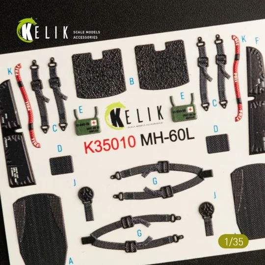 MH-60L Black Hawk interior 3D decals for Kitty Hawk / Zimimodel kit...