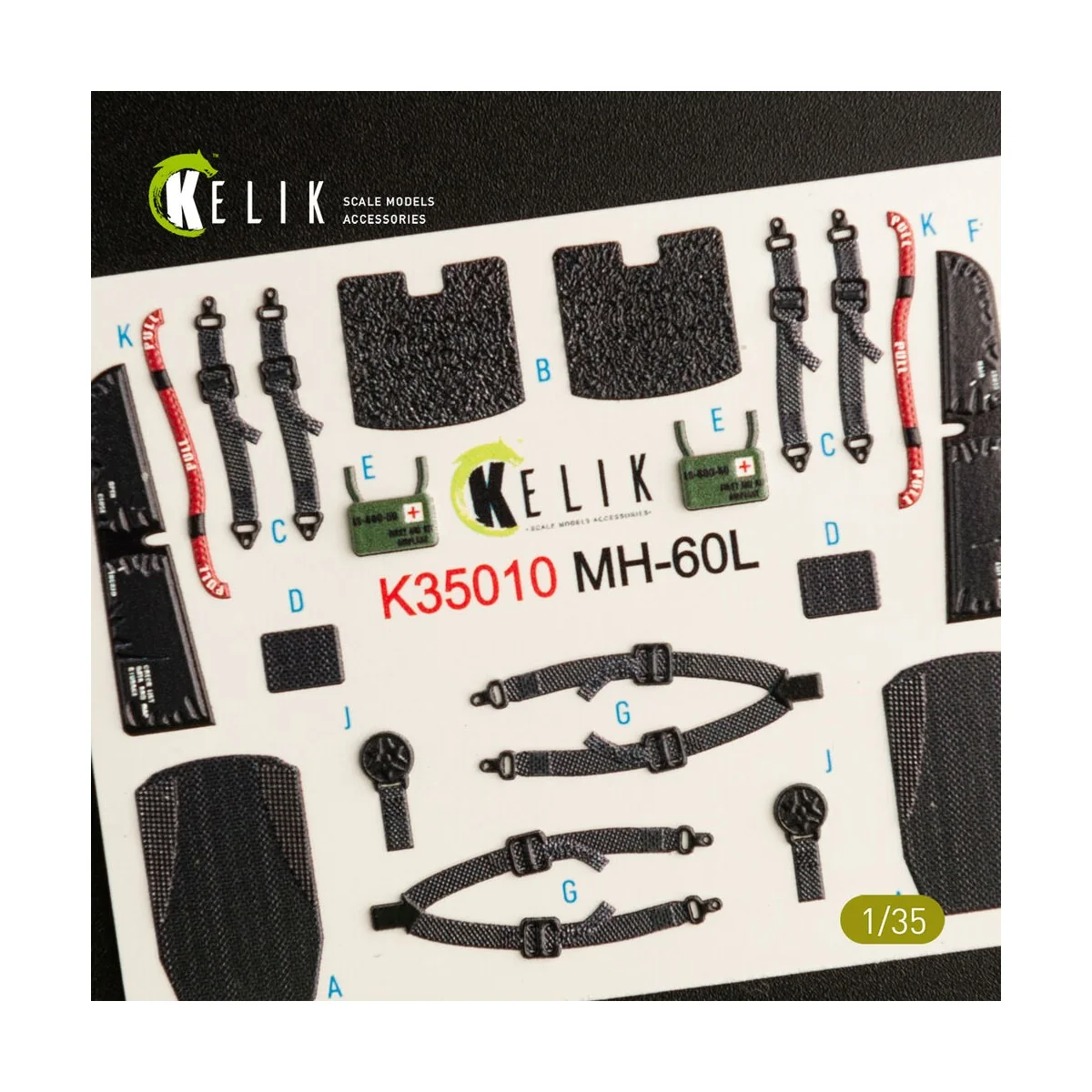 MH-60L Black Hawk interior 3D decals for Kitty Hawk / Zimimodel kit...