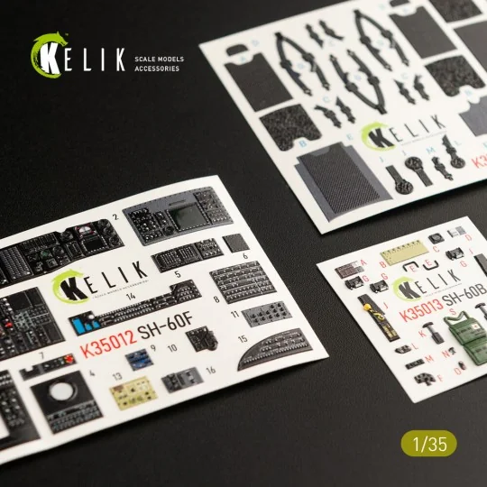 SH-60F Ocean Hawk interior 3D decals for Kitty Hawk / Zimimodel kit...