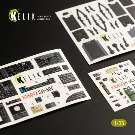 SH-60F Ocean Hawk interior 3D decals for Kitty Hawk / Zimimodel kit...