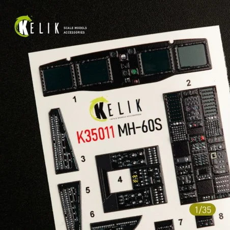 MH-60S Knight Hawk interior 3D decals for Kitty Hawk / Zimimodel ki...