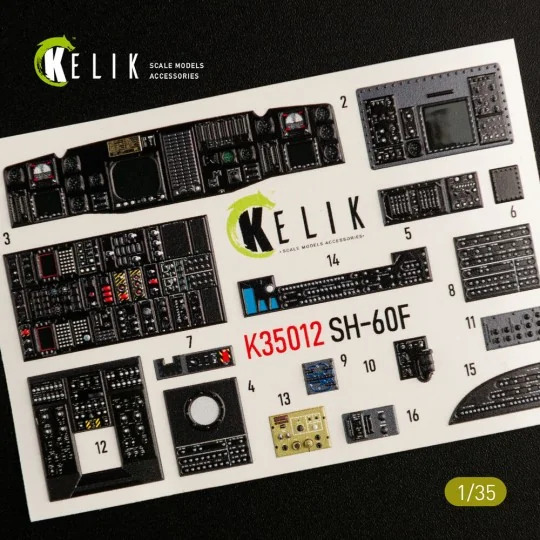 SH-60F Ocean Hawk interior 3D decals for Kitty Hawk / Zimimodel kit...