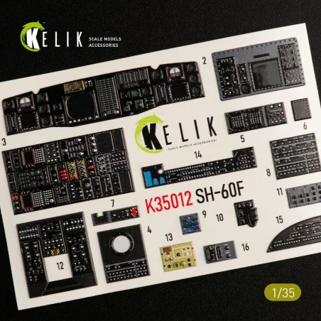 SH-60F Ocean Hawk interior 3D decals for Kitty Hawk / Zimimodel kit...