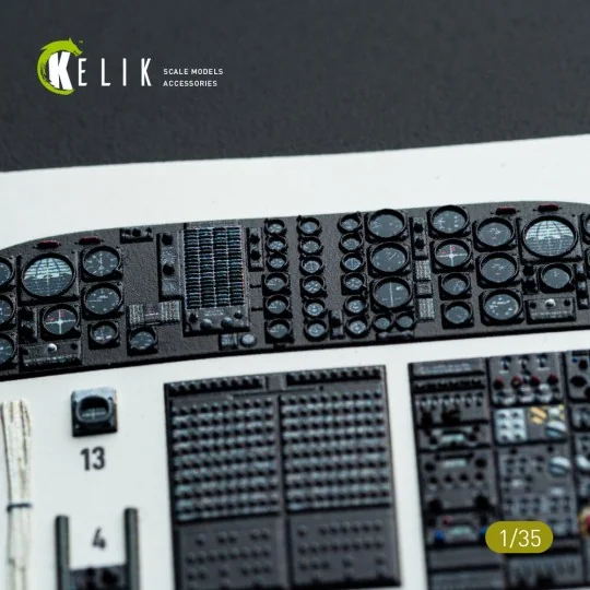 CH-54A Tarhe interior 3D decals for ICM kit, 1/35 - Kelik K35009