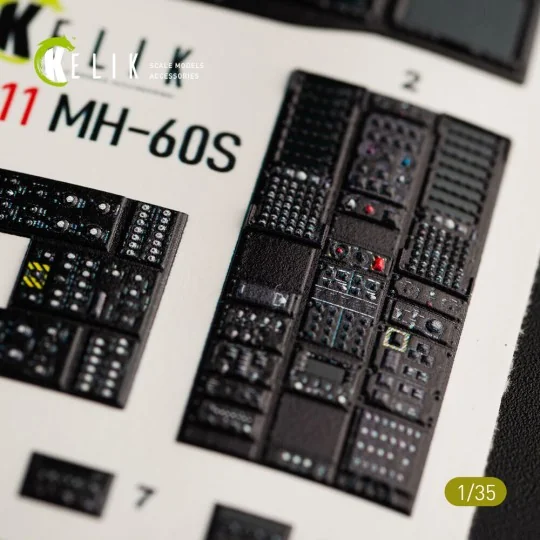 MH-60S Knight Hawk interior 3D decals for Kitty Hawk / Zimimodel ki...