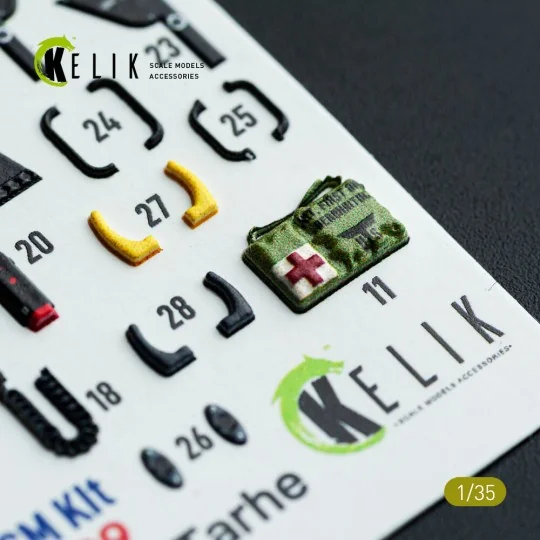CH-54A Tarhe interior 3D decals for ICM kit, 1/35 - Kelik K35009
