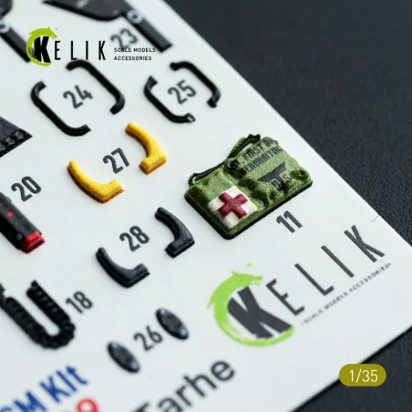 CH-54A Tarhe interior 3D decals for ICM kit, 1/35 - Kelik K35009