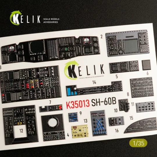 SH-60B interior 3D decals for Kitty Hawk / Zimimodel kit, 1/35 - Ke...