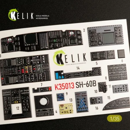 SH-60B interior 3D decals for Kitty Hawk / Zimimodel kit, 1/35 - Ke...