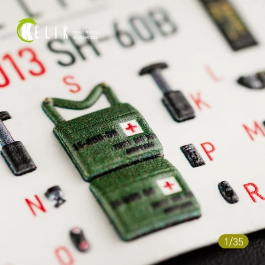 SH-60F Ocean Hawk interior 3D decals for Kitty Hawk / Zimimodel kit...
