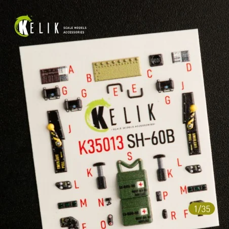 SH-60B interior 3D decals for Kitty Hawk / Zimimodel kit, 1/35 - Ke...
