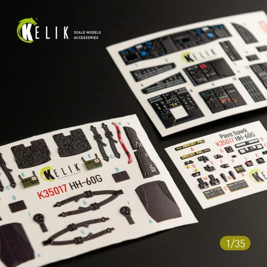 HH-60G Pave Hawk interior 3D decals for Kitty Hawk / Zimimodel kit,...