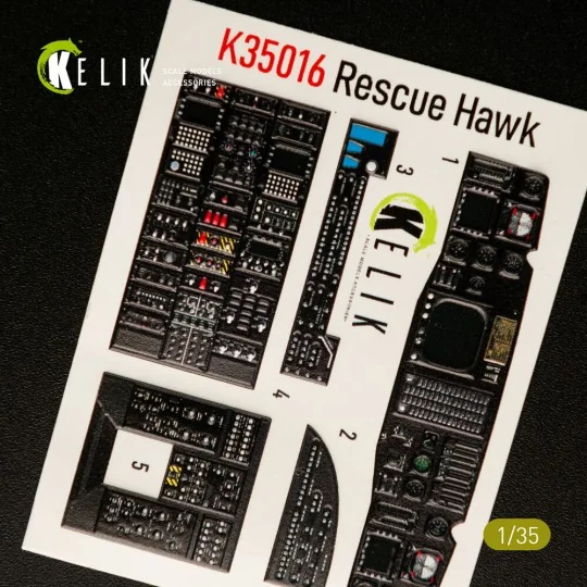 HH-60H Rescue Hawk interior 3D decals for Kitty Hawk / Zimimodel ki...